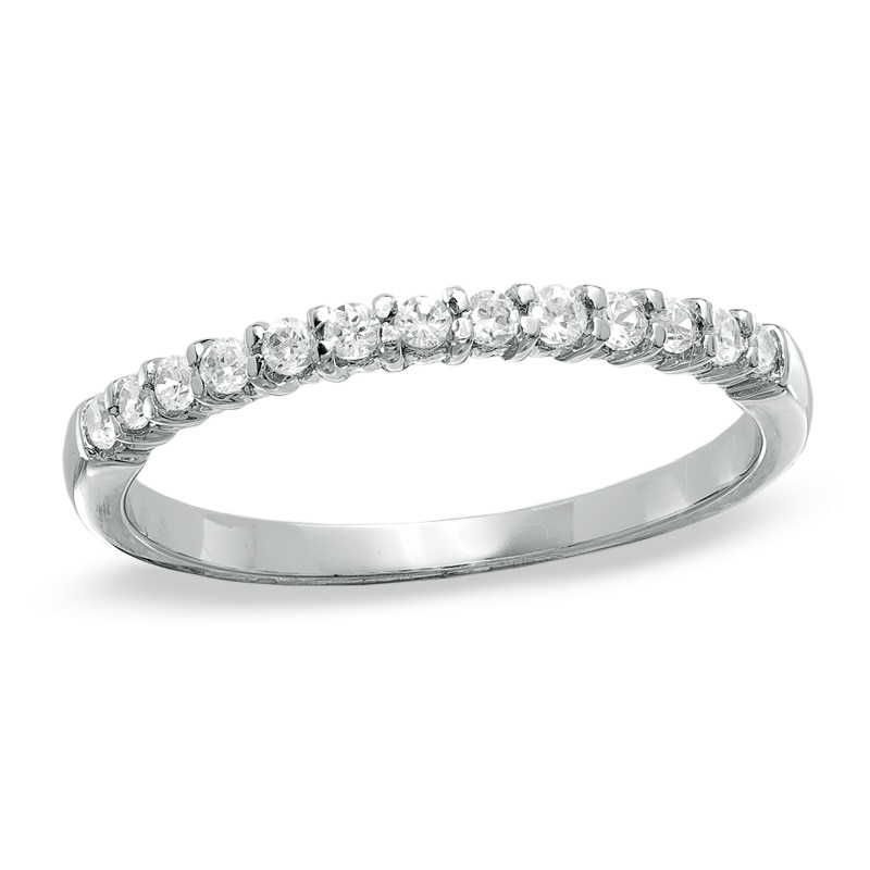 Main Image 1 of 1/4 CT. T.W. Diamond Band in 10K White Gold