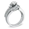 Thumbnail Image 2 of 1-1/2 CT. T.W. Diamond Three Stone Bridal Set in 14K White Gold