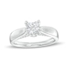 Thumbnail Image 1 of 1 CT. T.W. Certified Princess-Cut Diamond Engagement Ring in 14K White Gold (J/I2)