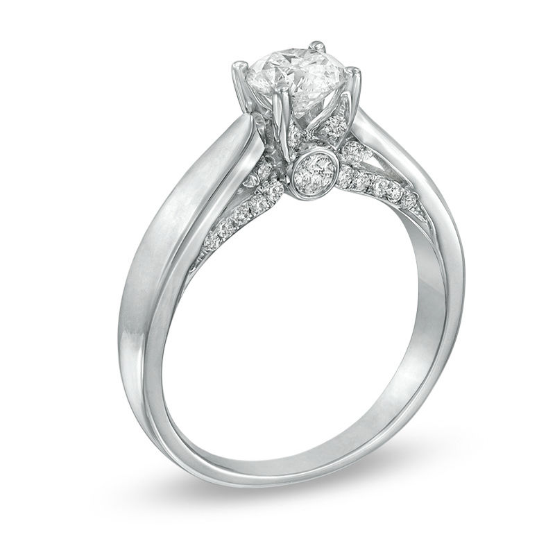 Main Image 2 of 1 CT. T.W. Certified Diamond Engagement Ring in 14K White Gold (J/I2)