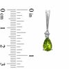 Thumbnail Image 3 of Pear-Shaped Peridot and Diamond Accent Drop Pendant and Earrings Set in Sterling Silver