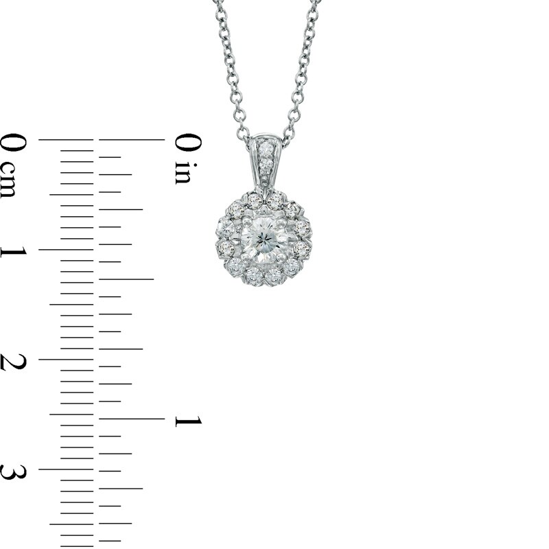 Main Image 2 of Celebration 102® 1/2 CT. T.W. Diamond Frame Pendant in 14K White Gold (H-I/SI1)