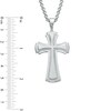 Thumbnail Image 2 of Men's Stacked Cross Pendant in Stainless Steel - 24"