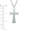 Thumbnail Image 2 of Men's Diamond Accent Cross Pendant in Stainless Steel - 24"