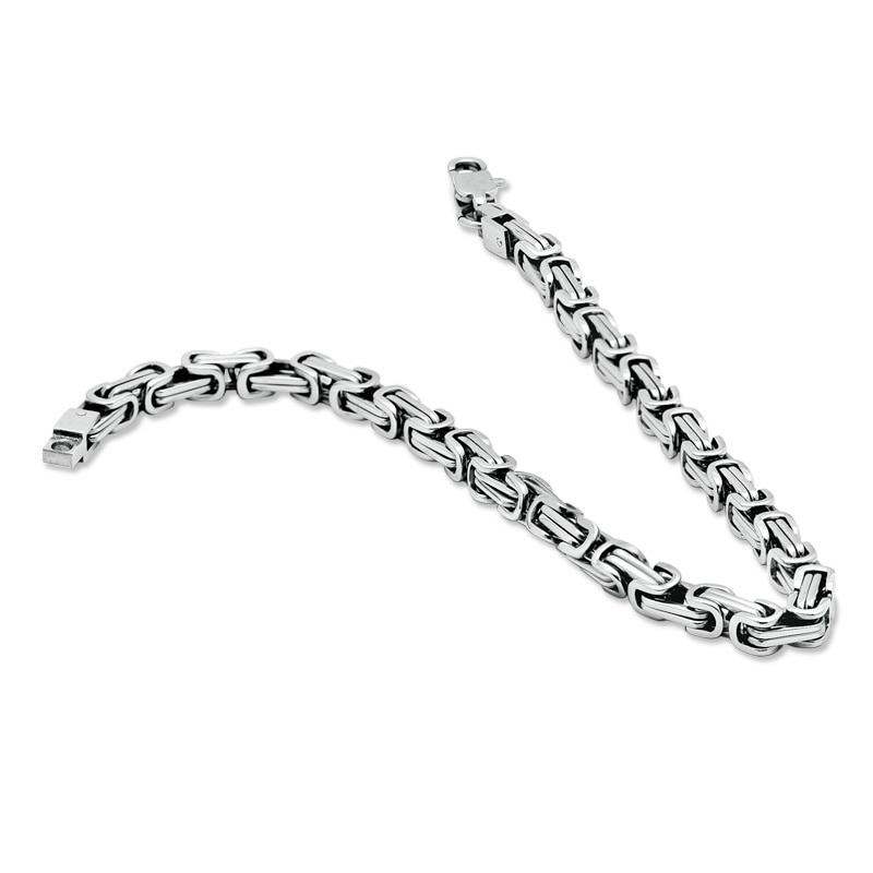 Main Image 2 of Byzantine Necklace and Bracelet Set in Stainless Steel