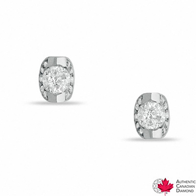 3 4 CT. T.W. Certified Canadian Diamond Stud Earrings in 14K White Gold I I2 Zales Outlet