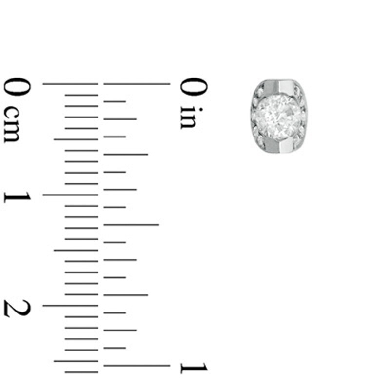 Main Image 2 of 3/4 CT. T.W. Certified Canadian Diamond Stud Earrings in 14K White Gold (I/I2)