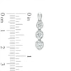 Thumbnail Image 1 of 1 CT. T.W. Certified Canadian Diamond Three Stone Drop Earrings in 14K White Gold (I/I2)