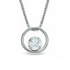 Thumbnail Image 0 of 1/4 CT. Certified Canadian Diamond Solitaire Pendant in 14K White Gold (I/I2) - 17"