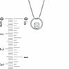Thumbnail Image 2 of 1/4 CT. Certified Canadian Diamond Solitaire Pendant in 14K White Gold (I/I2) - 17"