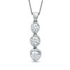 Thumbnail Image 1 of 1/2 CT. T.W. Certified Canadian Diamond Three Stone Tension-Set Pendant in 14K White Gold (I/I2) - 17"