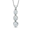 Thumbnail Image 0 of 1/2 CT. T.W. Certified Canadian Diamond Three Stone Tension-Set Pendant in 14K White Gold (I/I2) - 17"