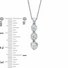 Thumbnail Image 1 of 1/2 CT. T.W. Certified Canadian Diamond Three Stone Tension-Set Pendant in 14K White Gold (I/I2) - 17"