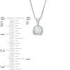 Thumbnail Image 1 of 1/2 CT. T.W. Certified Canadian Diamond Tension-Set Pendant in 14K White Gold (I/I2) - 17"