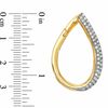 Thumbnail Image 1 of 5/8 CT. T.W. Diamond Pavé Eclipse Hoop Earrings in 14K Gold