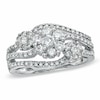 Thumbnail Image 0 of 1 CT. T.W. Diamond Triple Flower Ring in 14K White Gold