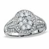 Thumbnail Image 0 of 3/4 CT. T.W. Diamond Oval Cluster Ring in 10K White Gold