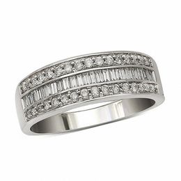 3/8 CT. T.W. Diamond Fashion Band in 10K White Gold