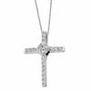 Thumbnail Image 0 of 1/8 CT. T.W. Endless Diamond® Cross Pendant in 14K White Gold