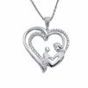 Thumbnail Image 1 of 1/10 CT. T.W. Diamond Motherly Love Pendant in Sterling Silver
