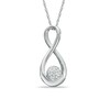 Thumbnail Image 1 of Diamond Accent Infinity Pendant in Sterling Silver