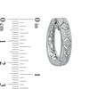 Thumbnail Image 2 of 1/10 CT. T.W. Diamond Vintage-Style Hoop Earrings in Sterling Silver