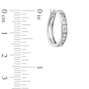 Thumbnail Image 2 of Diamond Accent Hoop Earrings in Sterling Silver