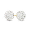 Thumbnail Image 1 of Crystal Ball Stud Earrings in 14K Gold