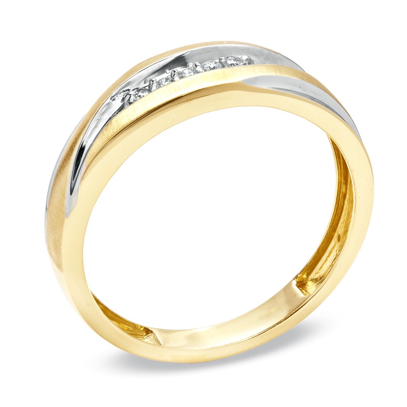 Men's Diamond Accent Wedding Band in 10K Gold