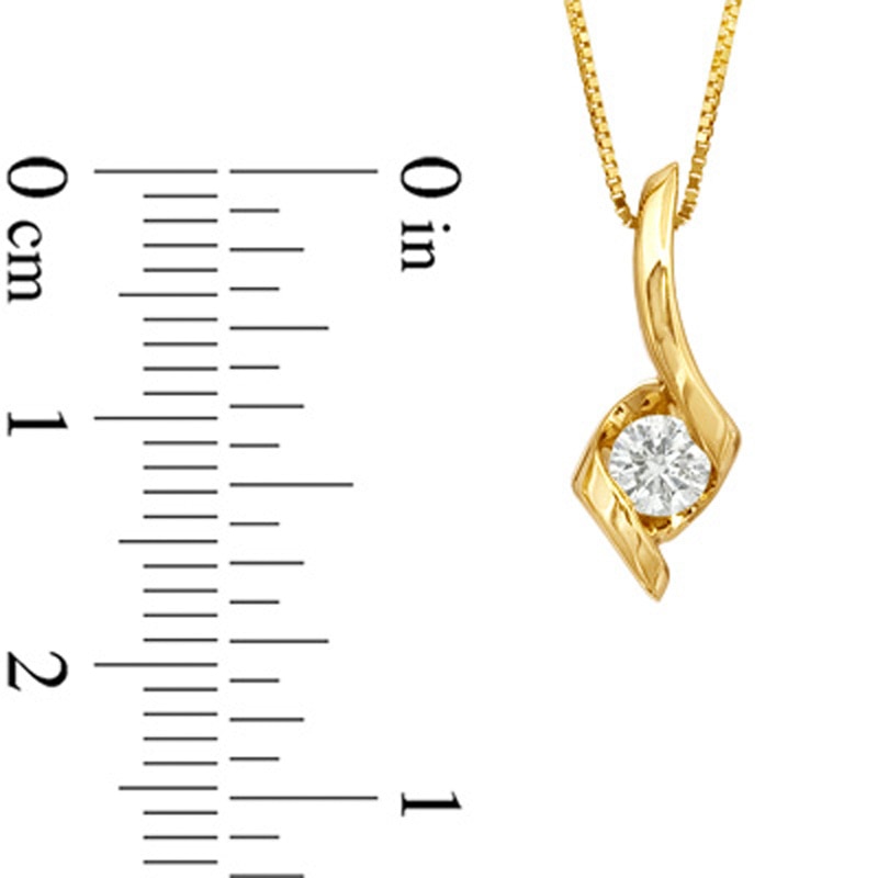 Main Image 2 of Sirena™ 1/10 CT. Diamond Solitaire Pendant in 14K Gold
