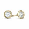 Thumbnail Image 1 of Child's 4.0mm Cubic Zirconia Bezel-Set Stud Earrings in 14K Gold