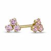 Thumbnail Image 1 of Child's Pink Cubic Zirconia Stud Earrings in 14K Gold