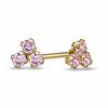 Thumbnail Image 0 of Child's Pink Cubic Zirconia Stud Earrings in 14K Gold