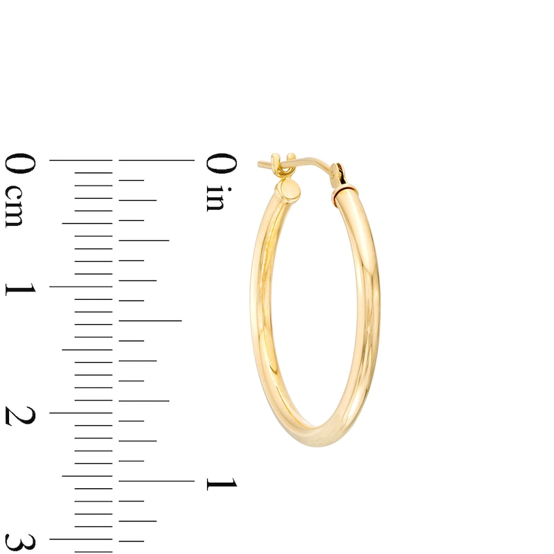 Main Image 3 of 23.0mm Hoop Earrings in 14K Gold