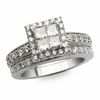 Thumbnail Image 0 of 1 CT. T.W. Quad Diamond Framed Bridal Set in 14K White Gold