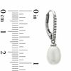 Thumbnail Image 4 of 8.0-8.5mm Freshwater Cultured Pearl and Lab-Created White Sapphire Jewerly Set in Sterling Silver