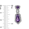 Thumbnail Image 3 of Amethyst and Lab-Created White Sapphire Pendant and Earring Set in Sterling Silver