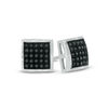 Thumbnail Image 1 of 1/8 CT. T.W. Black Diamond Square Earrings in 14K White Gold