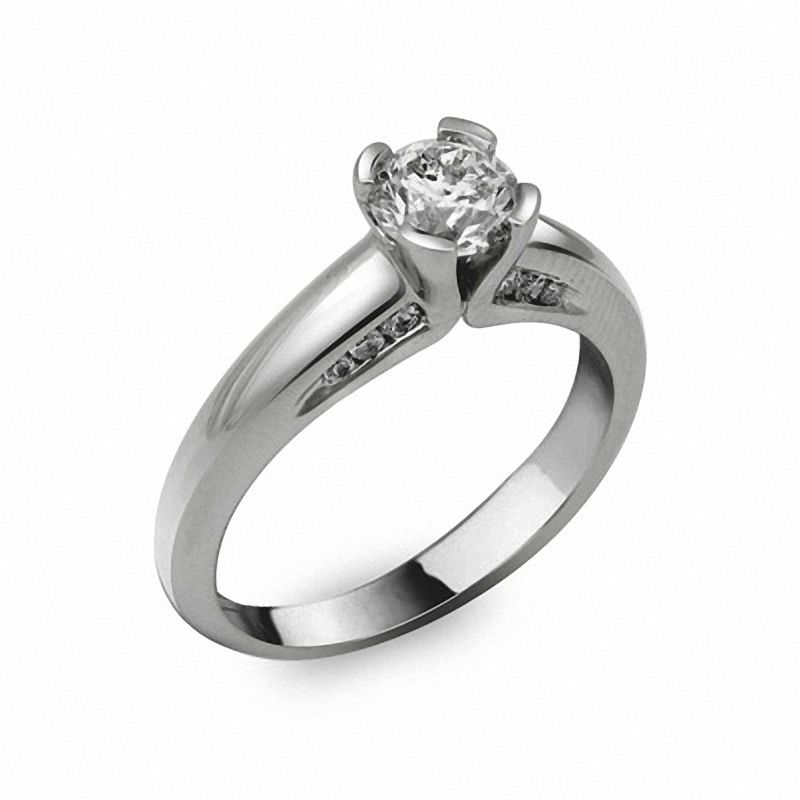 7/8 CT. T.W. Diamond Engagement Ring in 14K White Gold