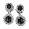 Thumbnail Image 0 of 3/4 CT. T.W. Enhanced Black and White Diamond Drop Earrings in 10K White Gold