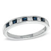Thumbnail Image 0 of 1.5mm Sapphire and 1/7 CT. T.W. Diamond Ring in 14K White Gold