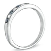 Thumbnail Image 1 of 1.5mm Sapphire and 1/7 CT. T.W. Diamond Ring in 14K White Gold