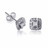 Thumbnail Image 0 of 5/8 CT. T.W. Diamond Square Frame Stud Earrings in 14K White Gold