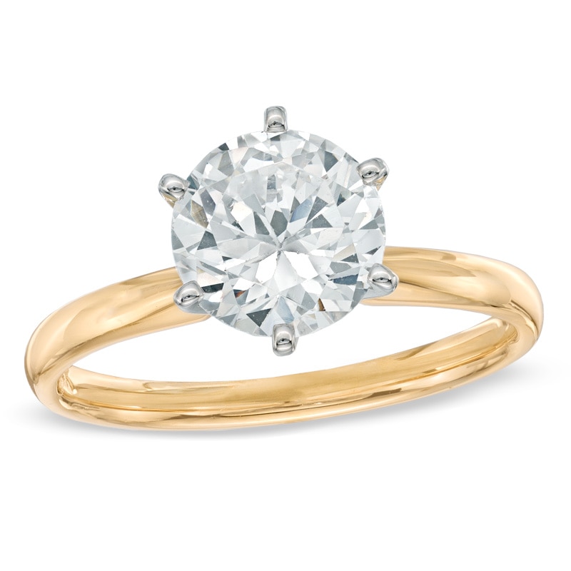 Gedwongen wandelen geld 3 CT. Certified Diamond Solitaire Engagement Ring in 14K Gold (I/I2) |  Zales Outlet