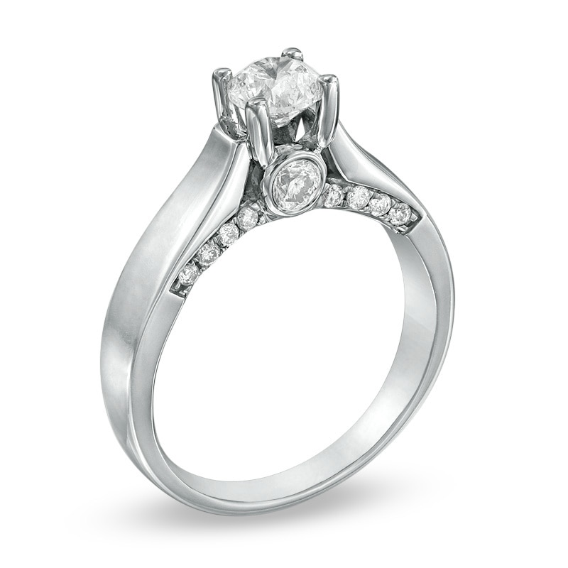 1 CT. T.W. Diamond Engagement Ring in 14K White Gold (J/I2)