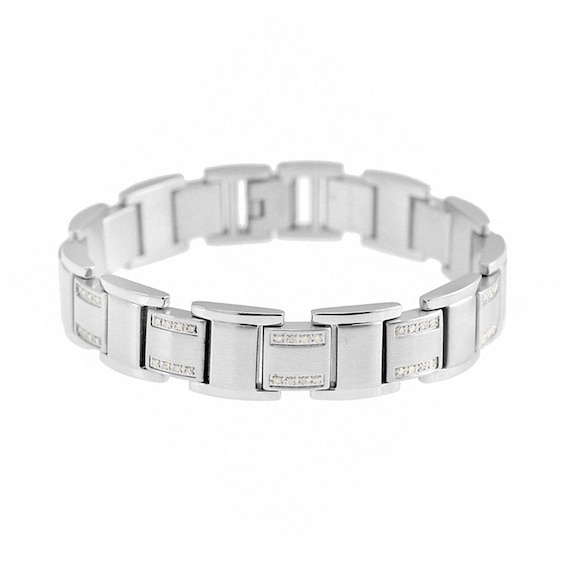 Men's 3/4 Ct. T.w. Diamond Bracelet In Stainless Steel 8.5"