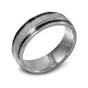 Thumbnail Image 2 of 7.0mm Diamond-Cut Stainless Steel Band with Black IP Stripes