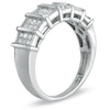 Thumbnail Image 2 of Men's 1/2 CT. T.W. Diamond Triple Row Vertical Station Wedding Band in 10K White Gold