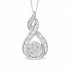 Thumbnail Image 1 of 1 CT. T.W. Diamond Wrapped Flower Pendant in 10K White Gold