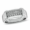 Thumbnail Image 1 of 1/5 CT. T.W. Diamond Double Row Wedding Band in 10K White Gold
